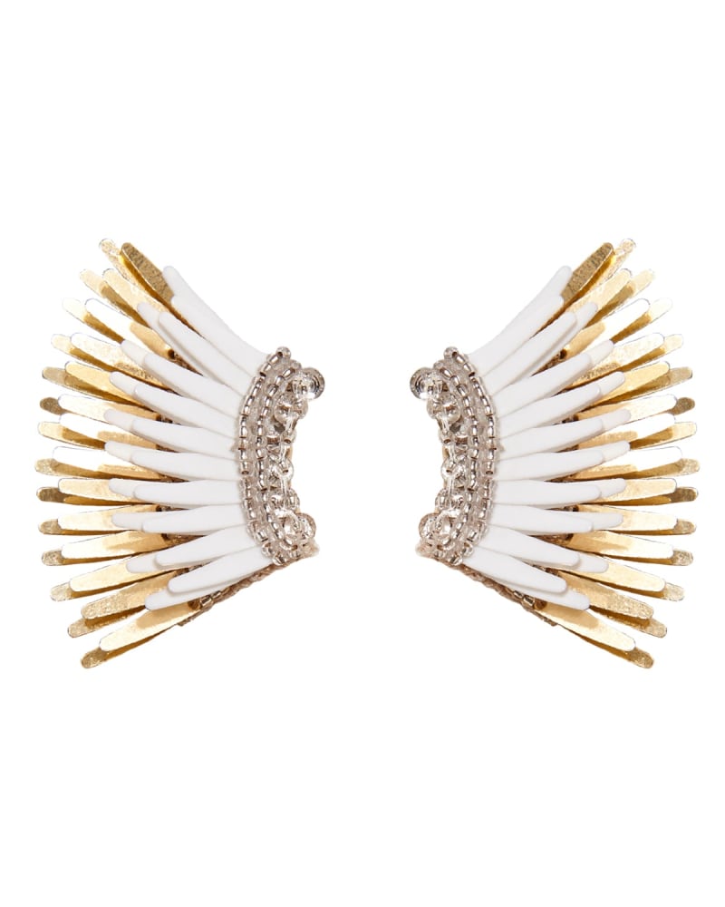 Front of a size one-size-fits-all Mini Madeline Earring White Gold in White Gold by Mignonne Gavigan. | dia_product_style_image_id:312179